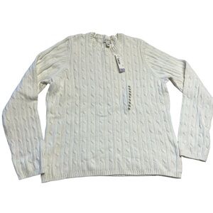 St Johns Bay NWT - Womens Cable Crew Sweater Sz PXL